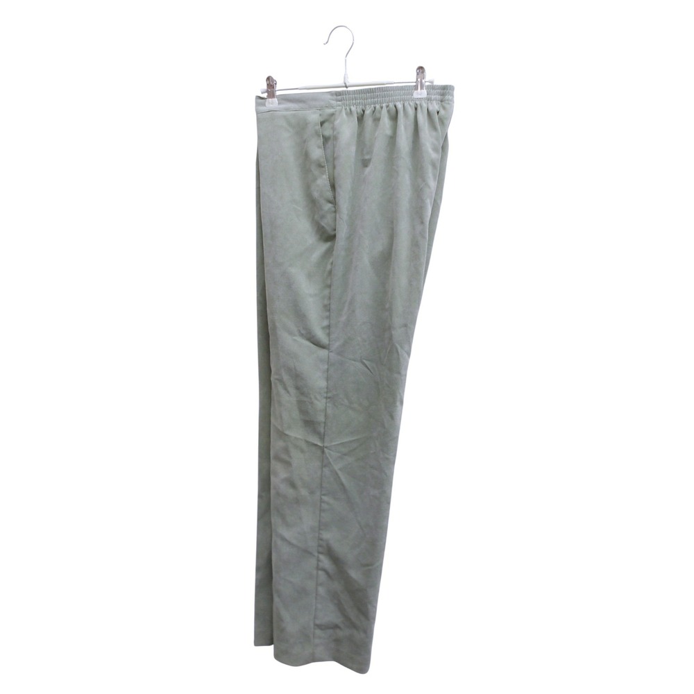 Alfred Dunner Women's Sz 12 Sage Green Corduroy Elastic Waist Pants / #1325